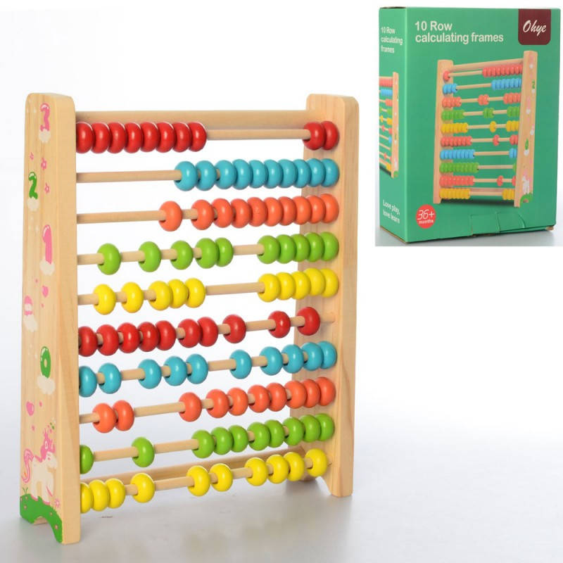 

Деревянная игрушка Счёты обучающие / Абакус / Рахівниця MD 2299