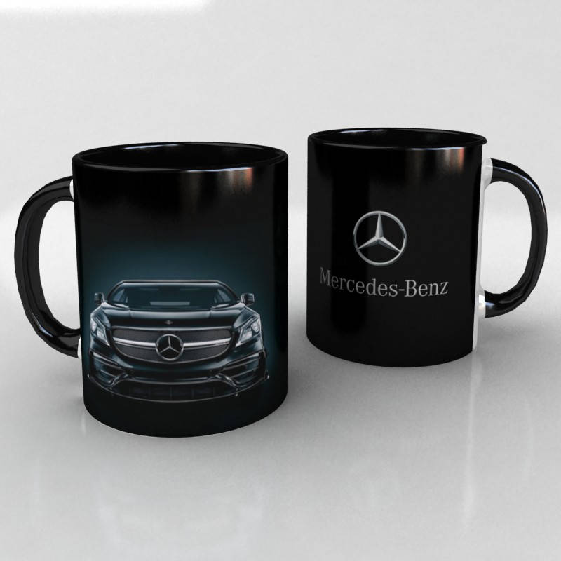 

Черная чашка Mercedes-Benz 2, Белый