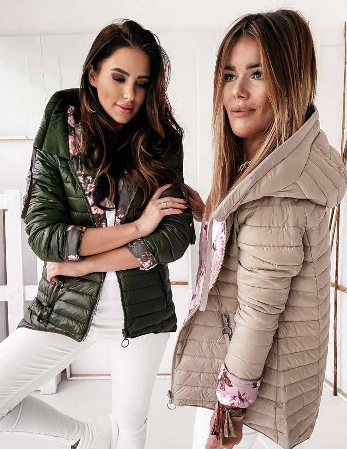 

Женская двухсторонняя куртка мокко батал SET92-290329 р. 50/52