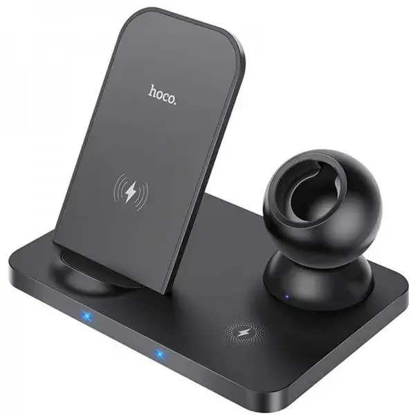 

Беспроводное зарядное устройство для телефона Hoco CW33 Black (Ultra Charge 3in1 ), Черный