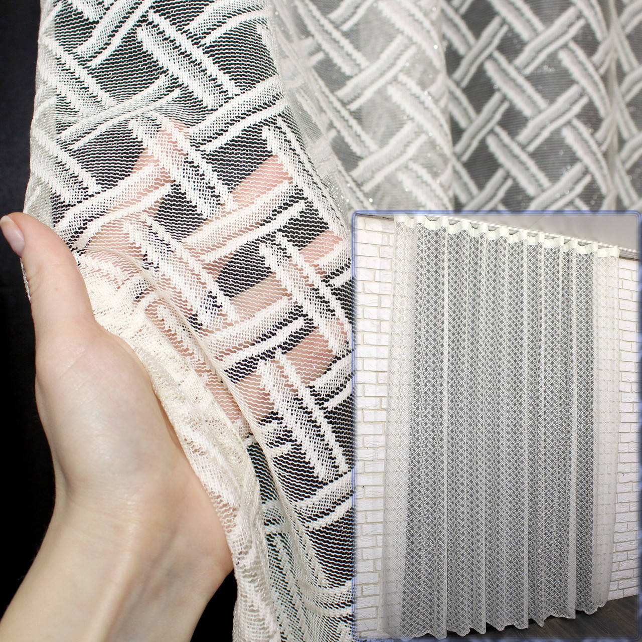 

Тюль жаккард, коллекция "Розалия". Цвет кремовый. Код 1010т