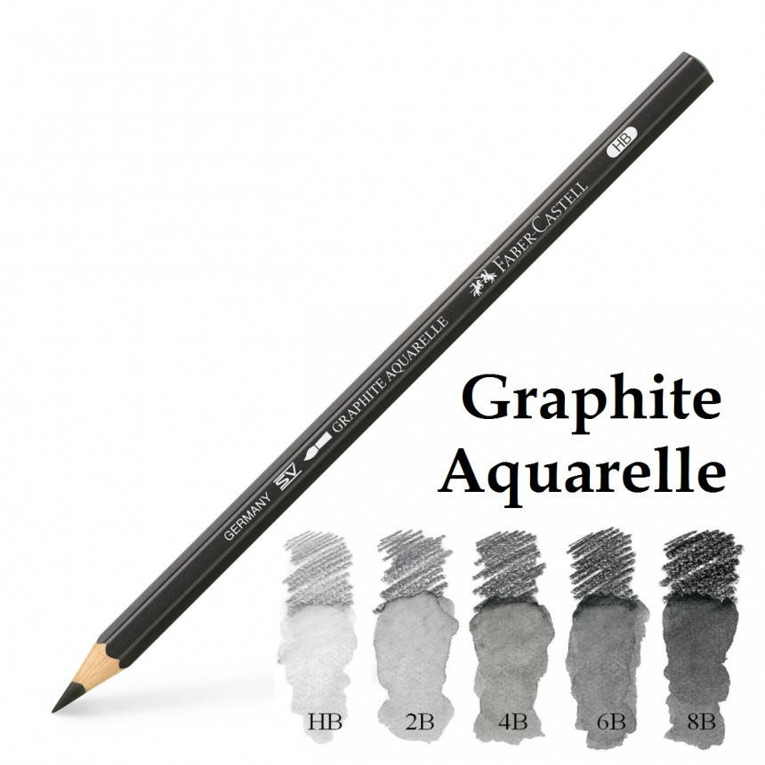 

Карандаш Чернографитный Акварельный Graphite Aquarelle Faber-Castell 2B