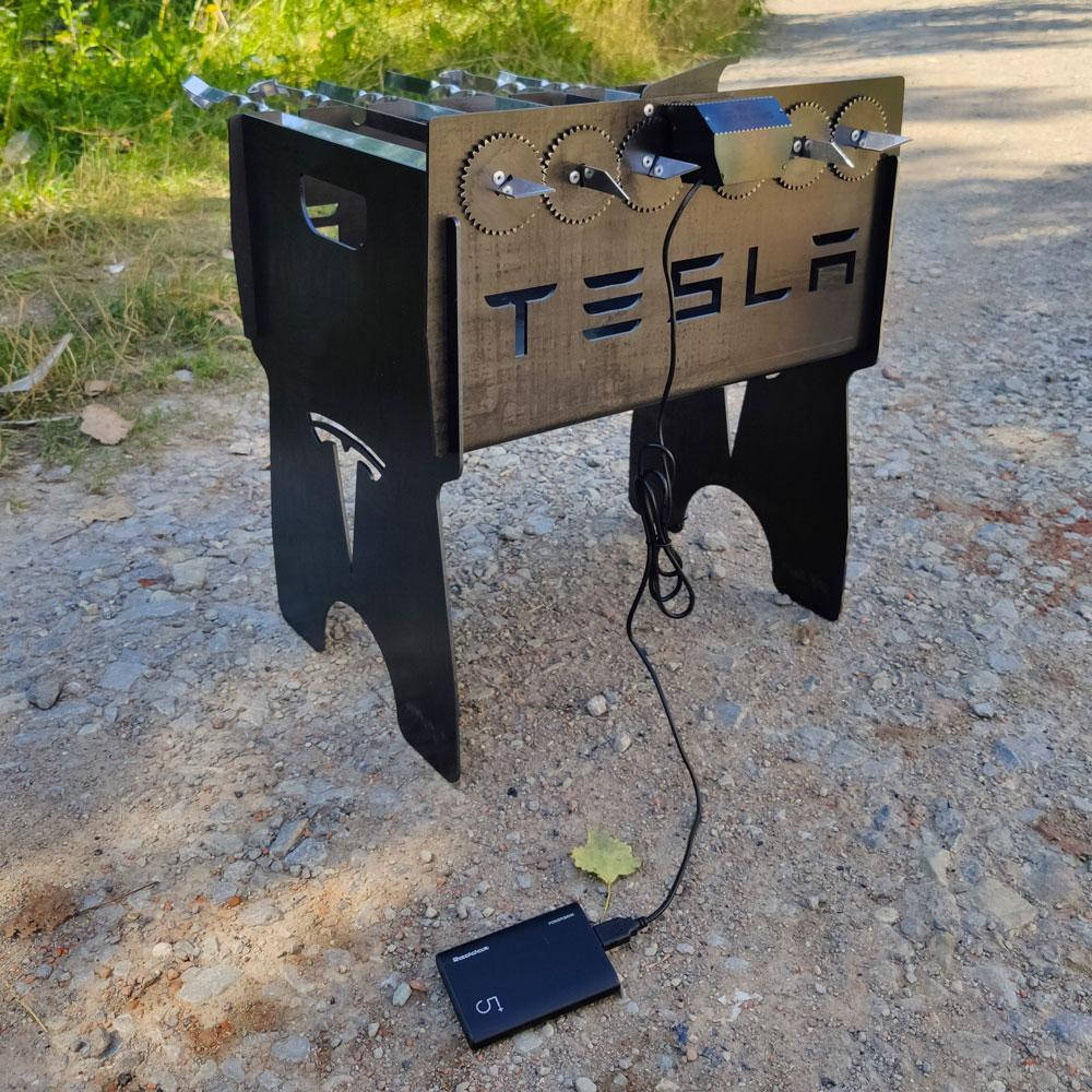 

Мангал с автоповоротом на 6 шампуров (TESLA)