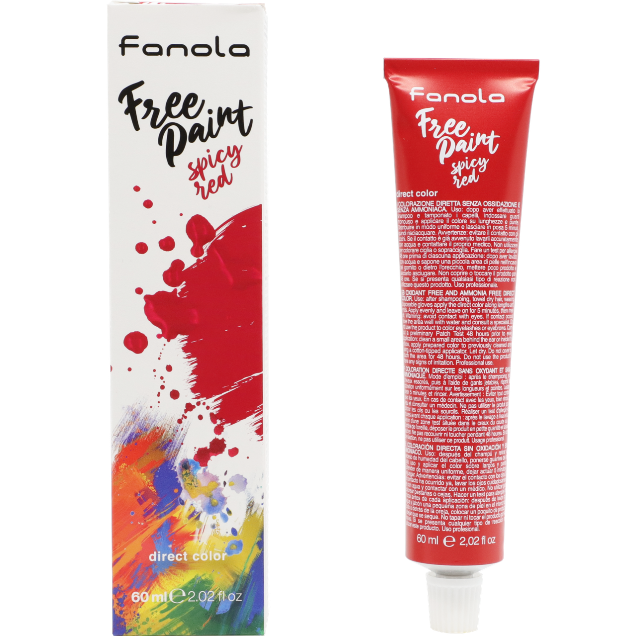 

Фарба для волосся Fanola Free Paint гострий червоний 60 мл