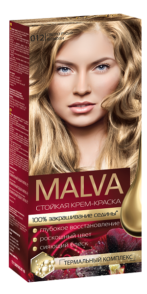 

Краска для волос Мальва / "MALVA"- 012 Светло-русый