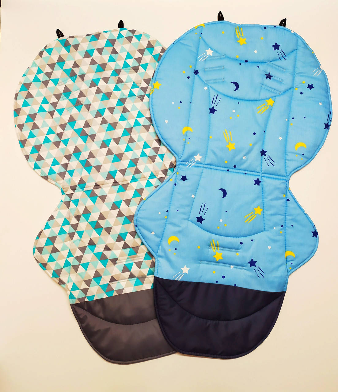 

Летние матрасики в прогулочную коляску с бортиками по бокам спинки, индивидуальное производство, Разные цвета