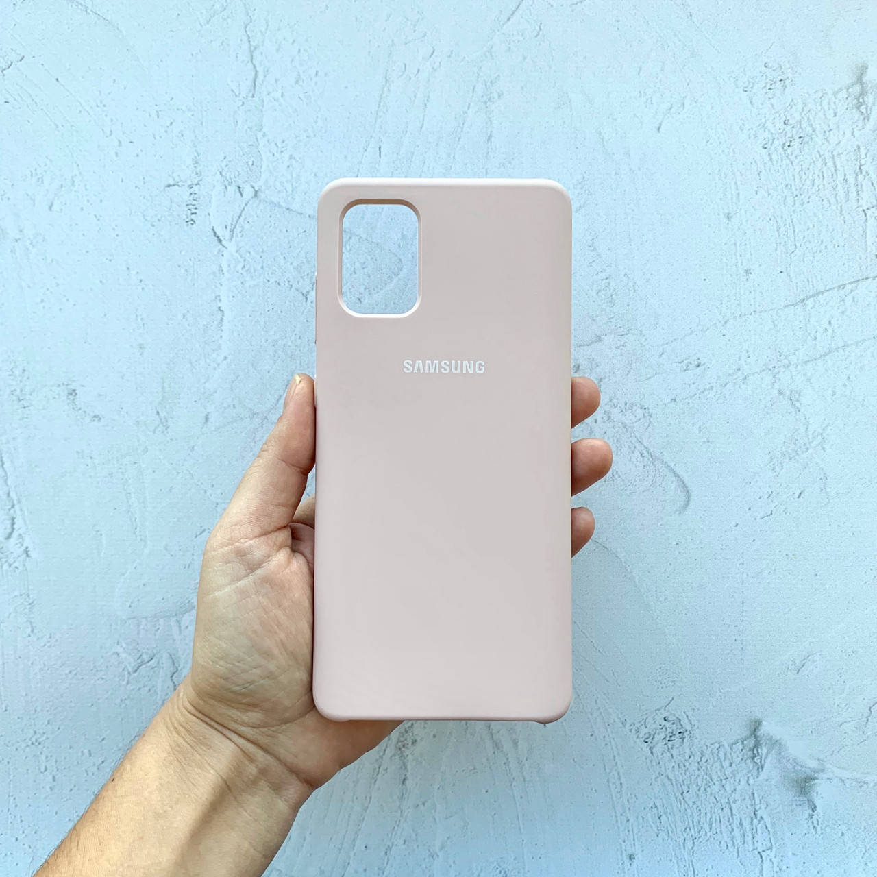 

Чехол на Samsung Galaxy A71 Silicone Case пудровый силиконовый / для Самсунг Гелекси А71