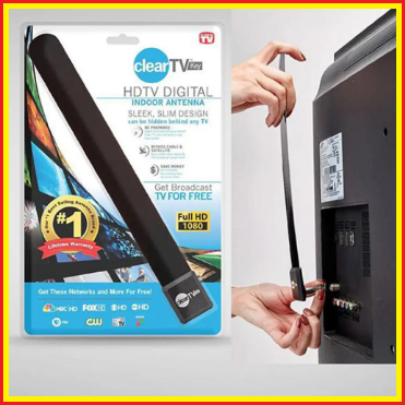 

Цифровая комнатная ТВ антенна Clear TV HD,универсальная телевизионная мини антенна для телевизора беспроводная