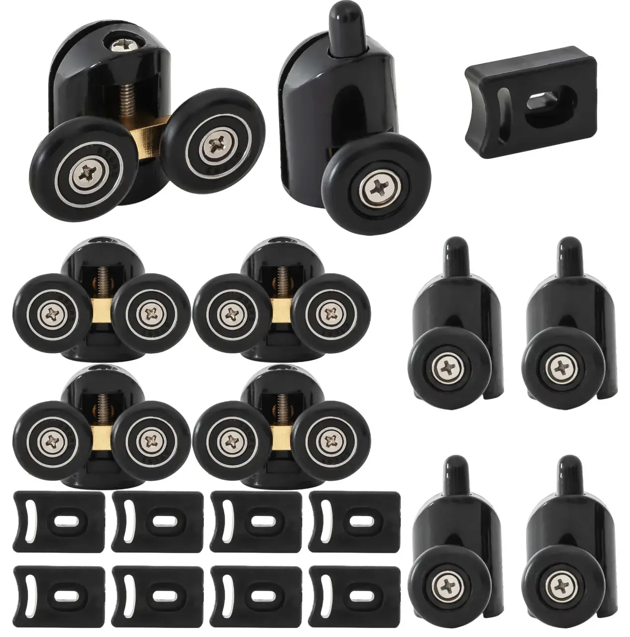 

Комплект роликов для душевой кабины Rea Black, Черный