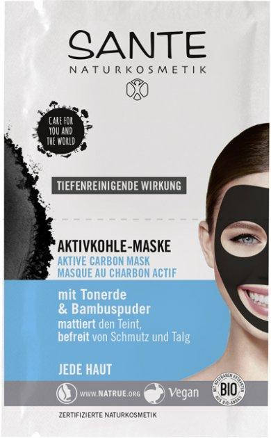 

Маска для лица Sante от черных точек Active Carbon 2х4 мл (4025089083528)