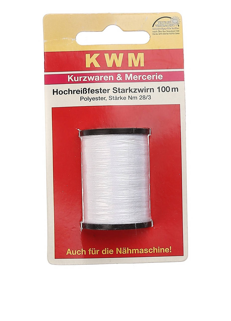 

Швейная нить (28/3*100м) KWM - белый K02-110034