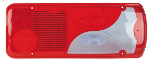 

Стекло фонаря правое / левое MAN, SCANIA красно-голубое 81252296060, 81252296059 400 x 161 (mm)