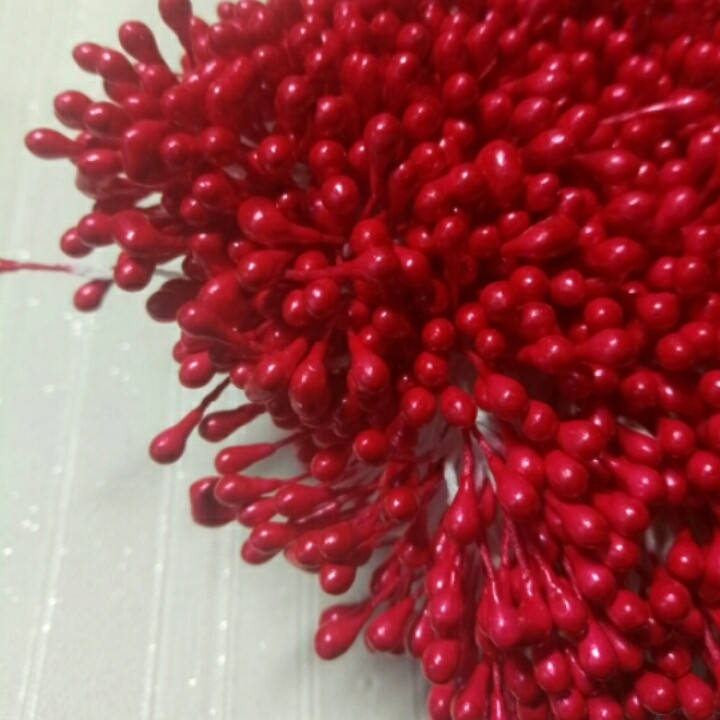 

Тычинки маленькие глянцевые красные 3-4мм