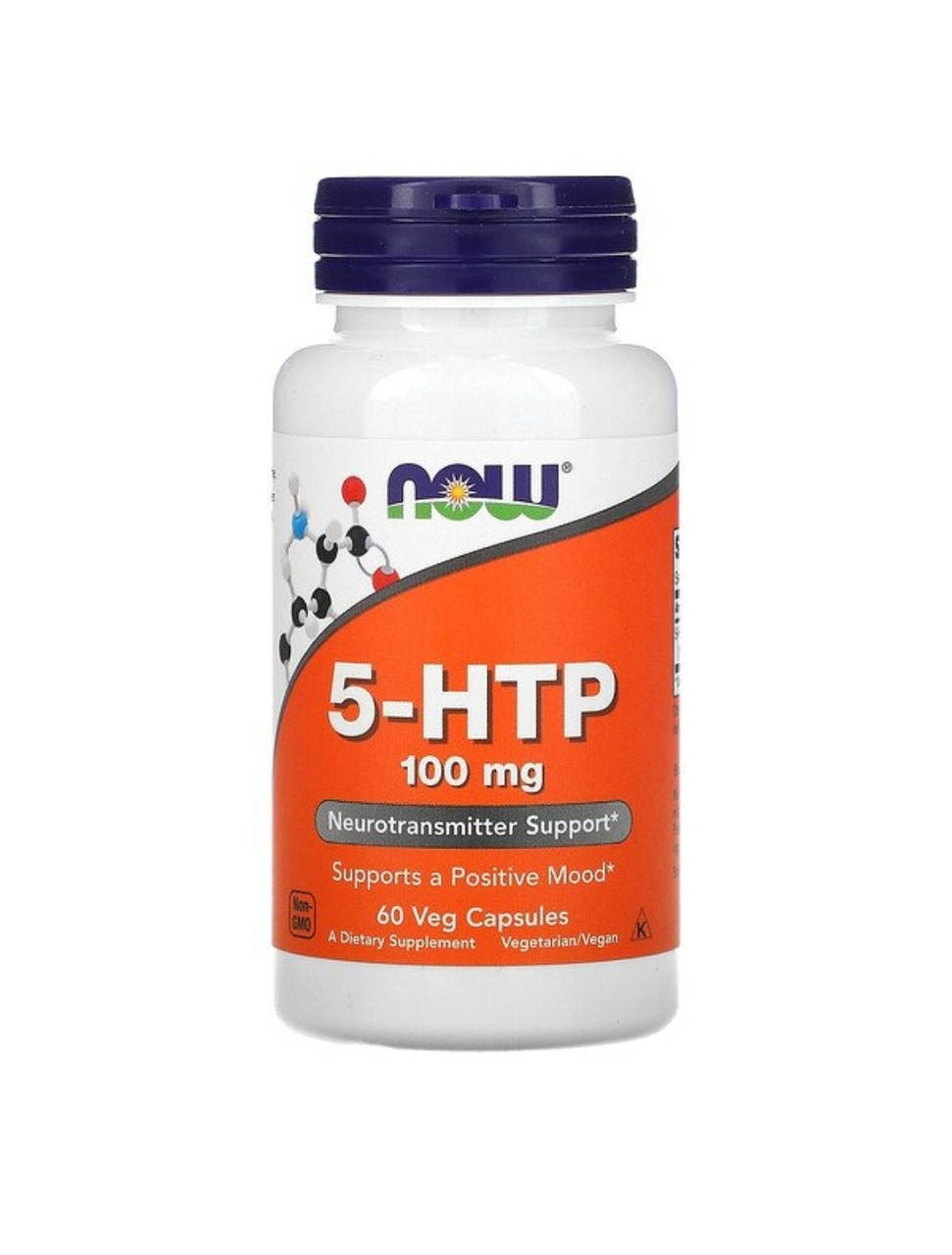 

5-HTP, 5-гидрокситриптофан, Now Foods, 100 мг, 60 капсул