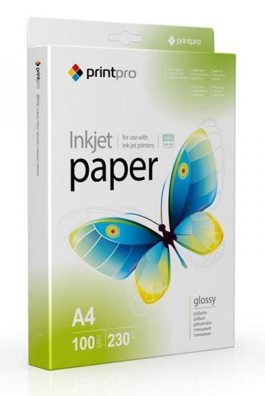

Бумага PrintPro 230г/мВІ, A4, 100л, глянцевая (PGE230100A4)