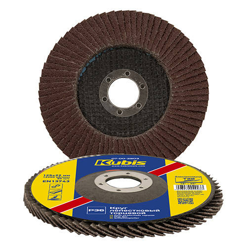 

Круг шлифовальный лепестковый (125 мм, Р36) конусный Kubis 07-00-2903