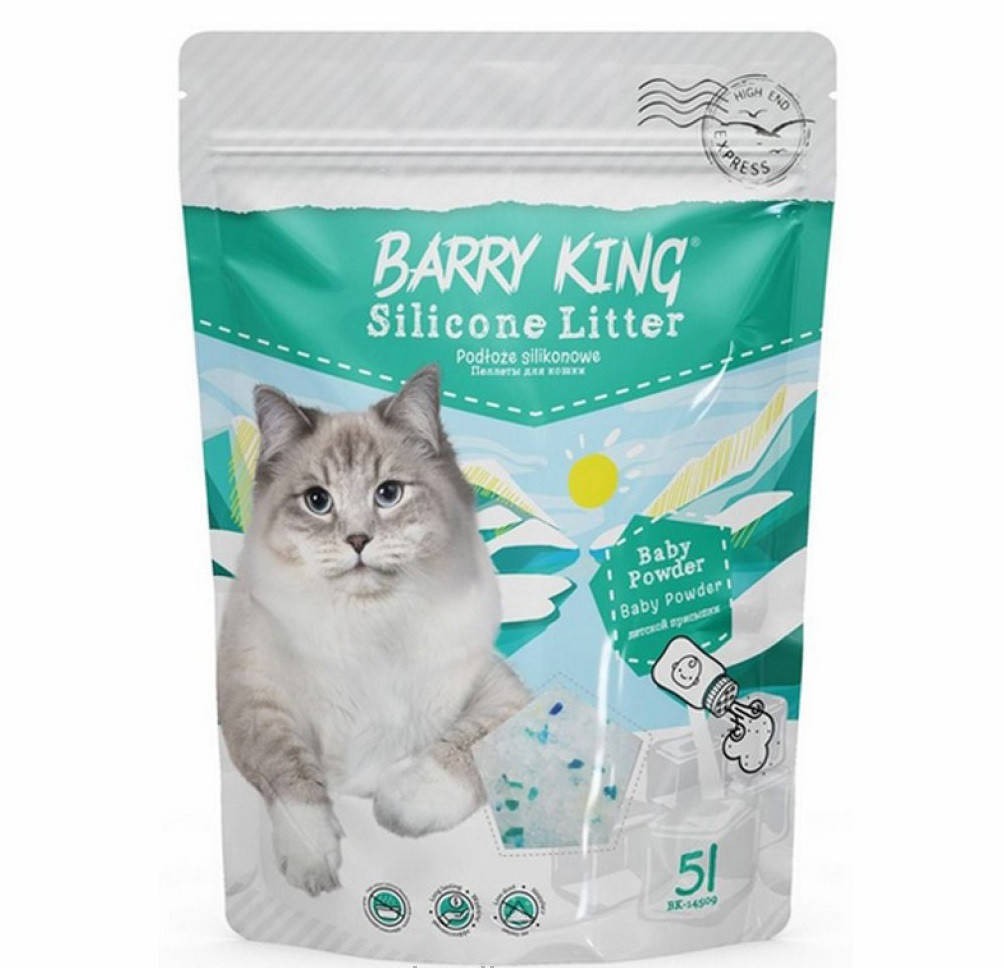 

Barry King Baby Powder силикагелевый наполнитель для кошек детская пудра - 5 л