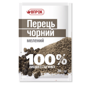 

Перец черный молотый 20 г ТМ "Впрок"