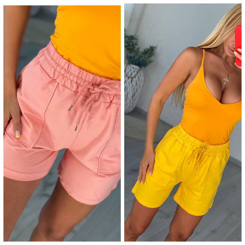 

Женские трикотажные шорты с карманами, Разные цвета