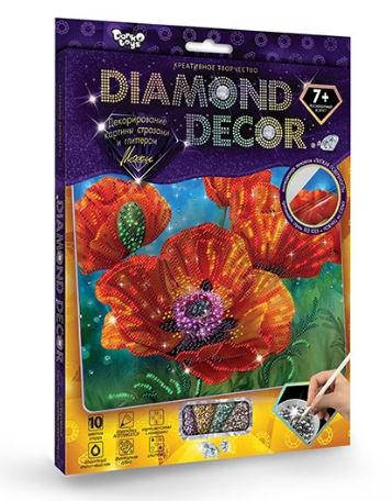 

Набор для творчества DankoToys DT DD-01-04 Diamond Decor Картина со стразами Маки