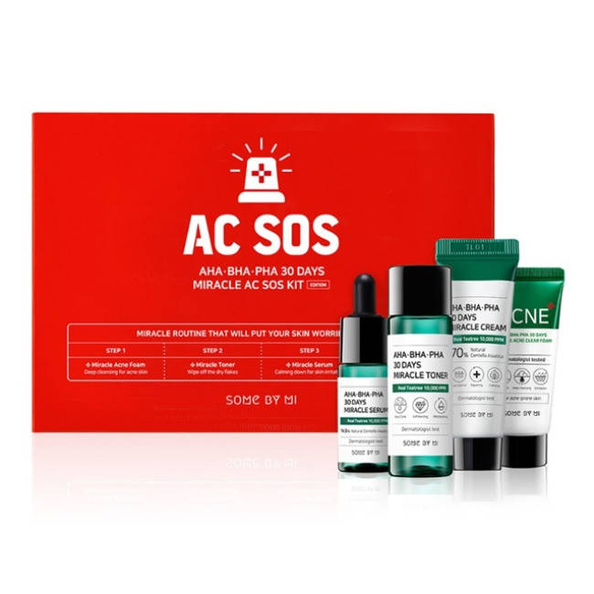

Мининабор кислотных средств для проблемной кожи Some By Mi AHA-BHA-PHA 30 Days Miracle AC SOS Kit