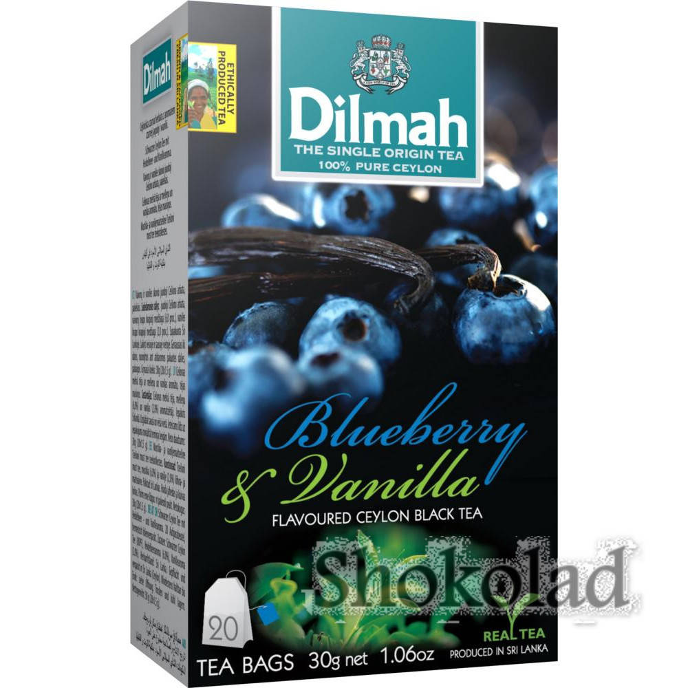 

Dilmah Чай черный пакетированный Голубика и ваниль