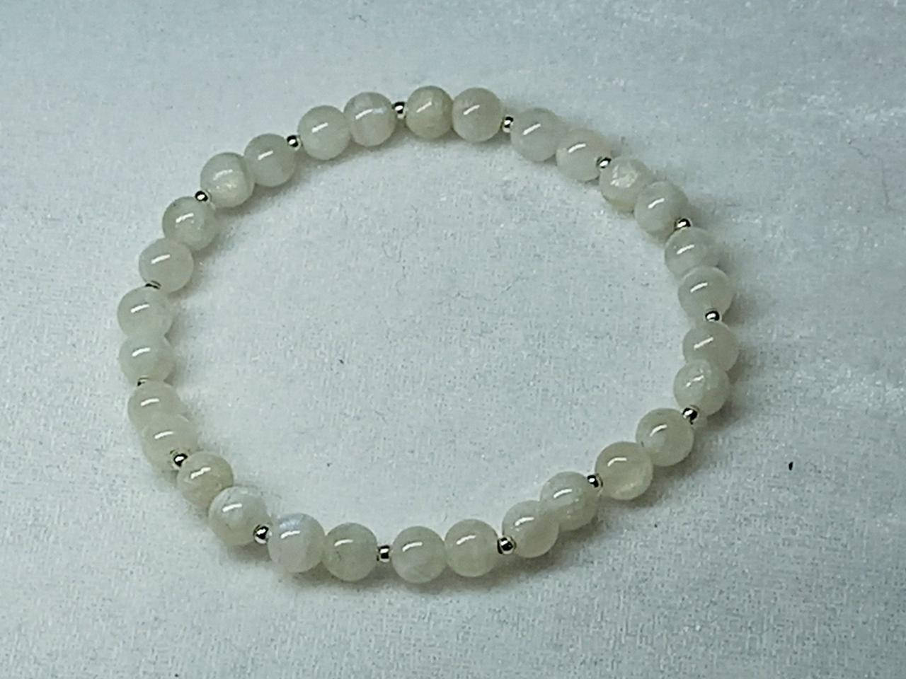 

Браслет из натурального лунного камня Адуляр 6мм