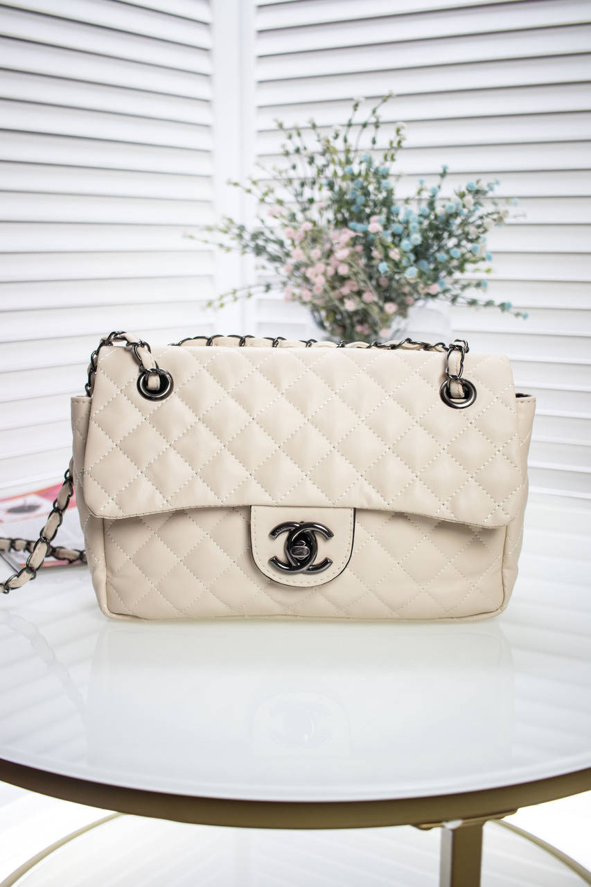 

Сумка женская Chanel (Шанель) молочная стеганная, Молочный