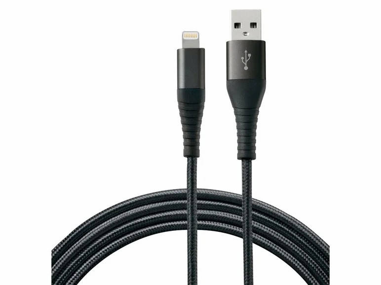 

USB Кабель для зарядки и синхронизации Apple Lightning Silver Crest кабель для iPod, iPhone и iPad 1, Черный
