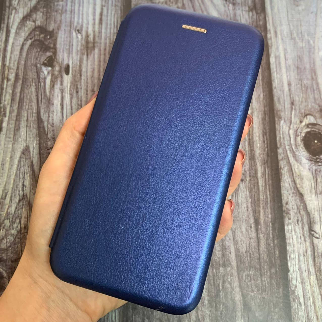 

Чехол книжка с магнитом для Samsung A31 эко кожа подставка чехол книга на самсунг а31 синяя, Синий