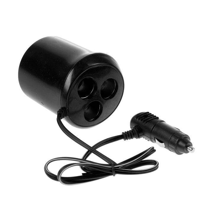 

Разветвитель в прикуриватель WF-029 тройник с проводом и USB в пепельницу