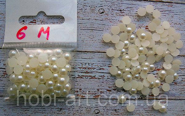

Напівбусина 6мм, 5г., (100шт. +/-10%) № 01 крем