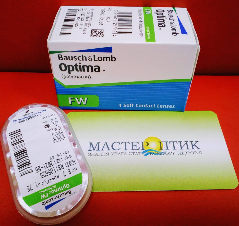 

Контактные линзы Optima FW, 4шт.