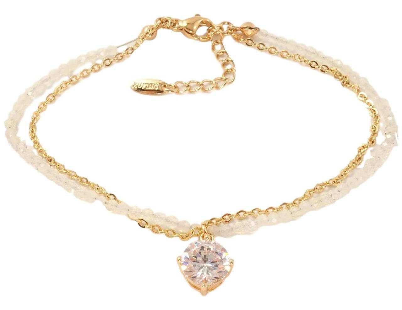 

Браслет Xuping Позолота 18K "Эльза" длина с доп.цепочкой 18,5-21,5см