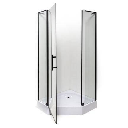 

Душевая кабина Ethna Black P91 B 90x90x195 мелкий поддон