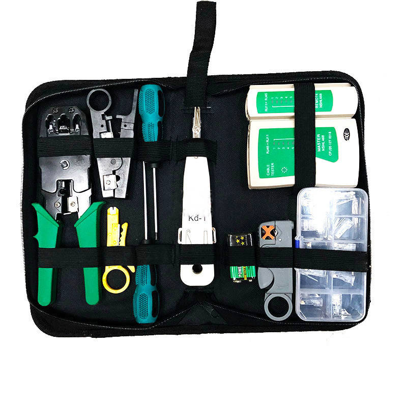 

Набор сетевика Lesko AR-0811 для обжимки, тестирования и монтажа витой пары