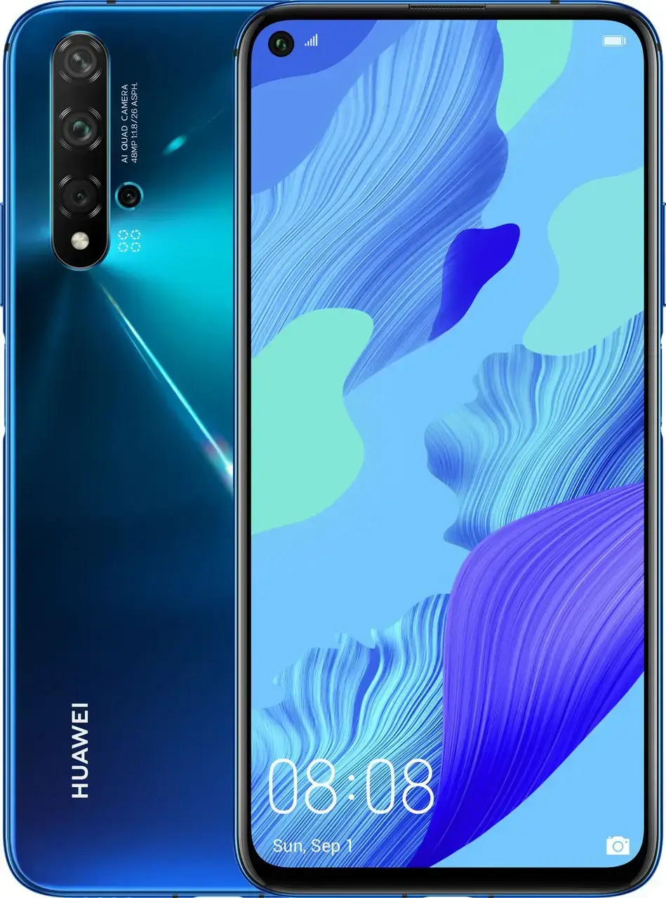 

Смартфон HUAWEI nova 5T 6/128GB Crush Blue (51094NFQ), Синий