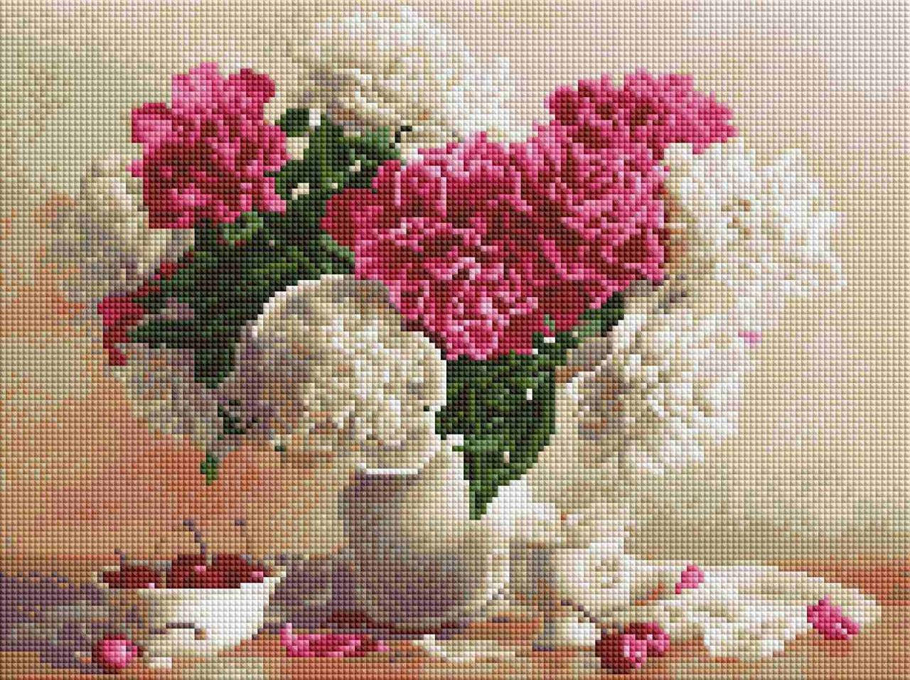

Алмазная мозаика ColorArt 30х40 Шыкарные пионы ST457