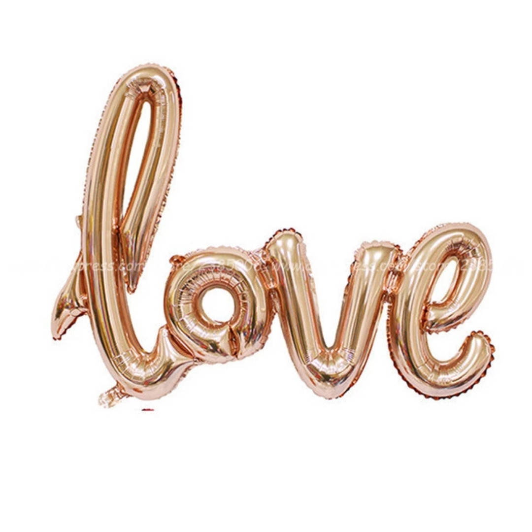 

Фольгированные буквы love 16" розовое золото