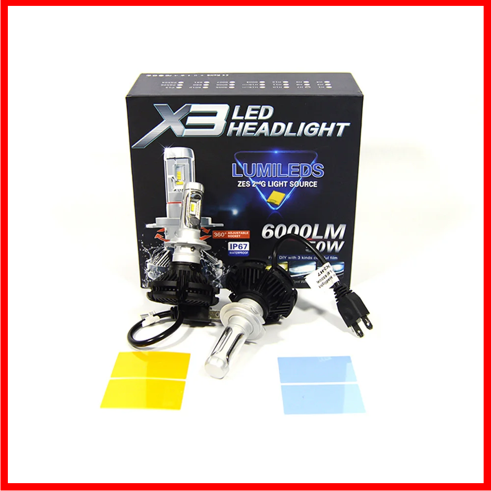 

Автомобильные LED лампы H7 6000K 50W X3 Philips