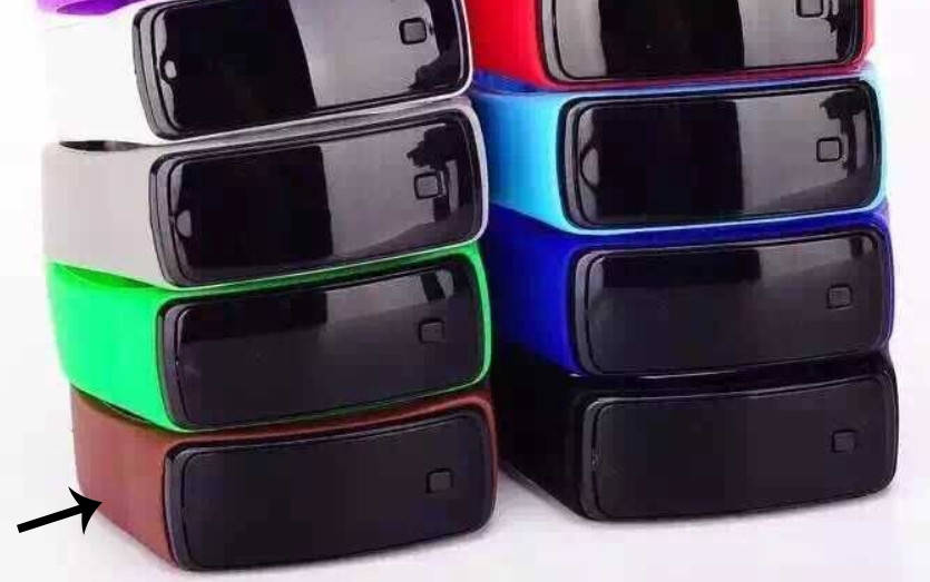 

Спортивные силиконовые часы-браслет LED коричневые SW2-14