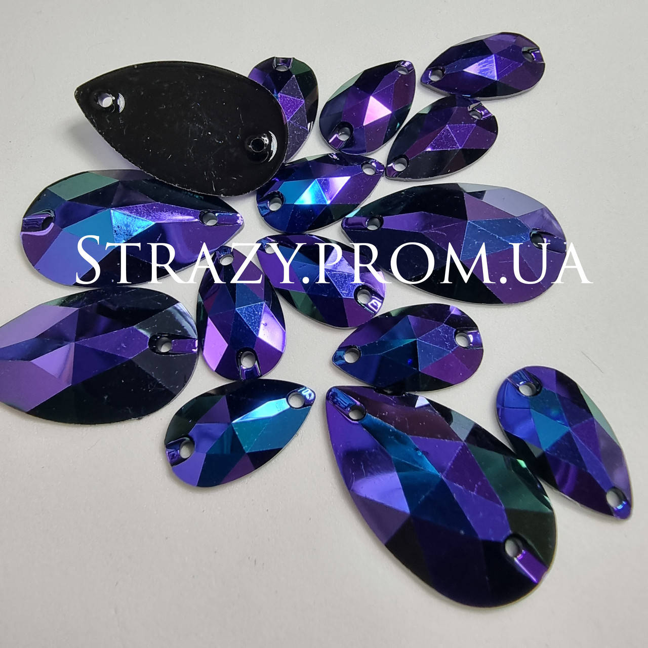 

Капля 17х28мм. DARK AMETHYST AB Смола