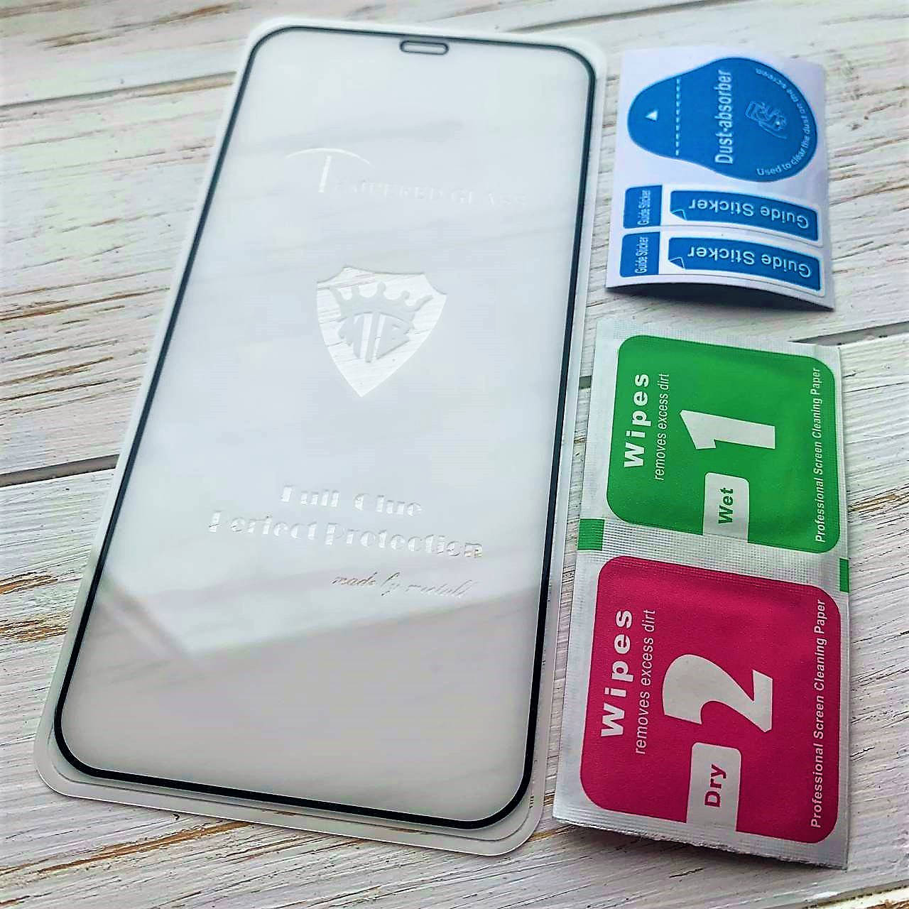 

Защитное стекло для iPhone 12 Pro FullGlue чёрное, Прозрачный