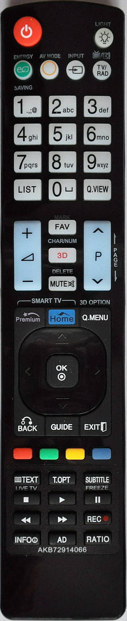 

Пульт с телевизора LG. Модель AKB72914066