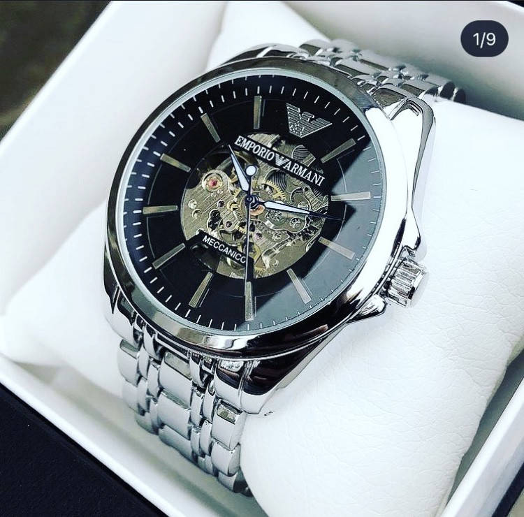 

Часы мужские Armani серебристые механика