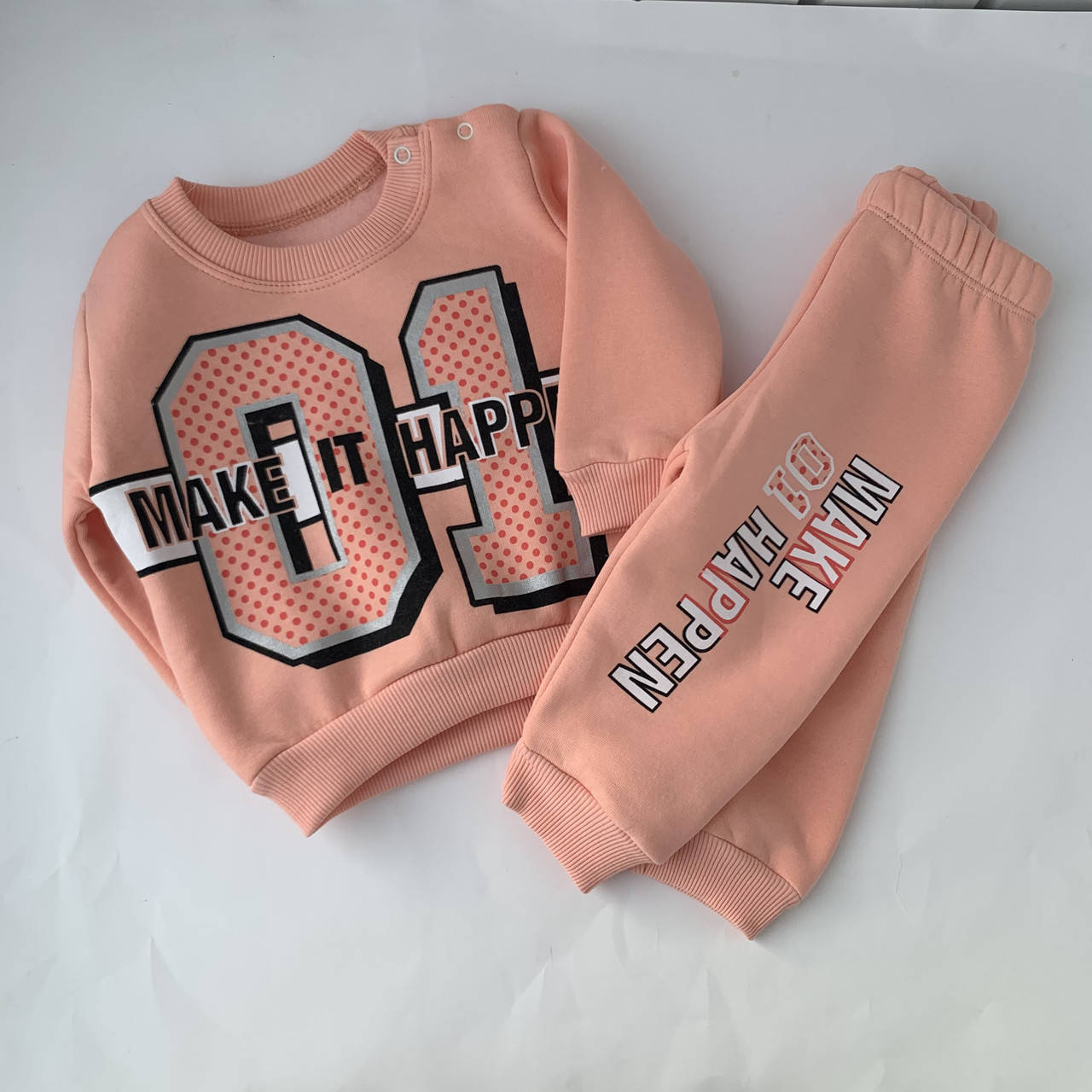 

Детский спортивный костюм для девочки на флисе