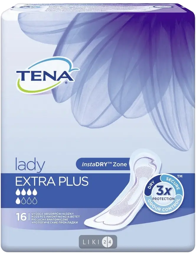 

Урологические прокладки Tena Lady Extra Plus Insta Dry 16 шт
