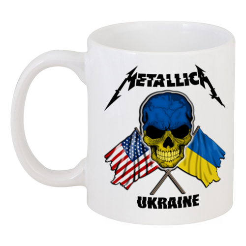 

Кружка Metallica - Ukraine (белая), Белый