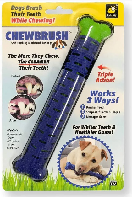 

Зубная щетка для собак Chewbrush | Самоочищающаяся резиновая собачья кость для зубов! Топ товар