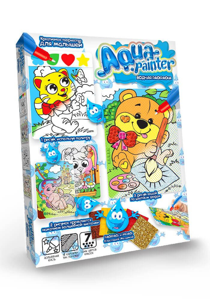 

Набор для творчества Danko Toys Водная раскраска Aqua painter (AQP-01-07)